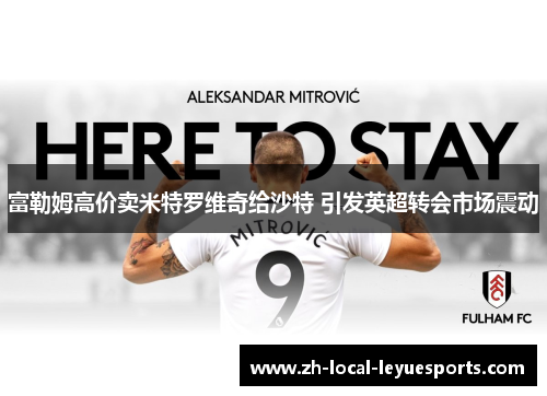 富勒姆高价卖米特罗维奇给沙特 引发英超转会市场震动 富勒姆高价卖米特罗维奇给沙特 引发英超转会市场震动