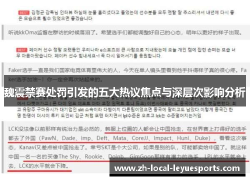 魏震禁赛处罚引发的五大热议焦点与深层次影响分析